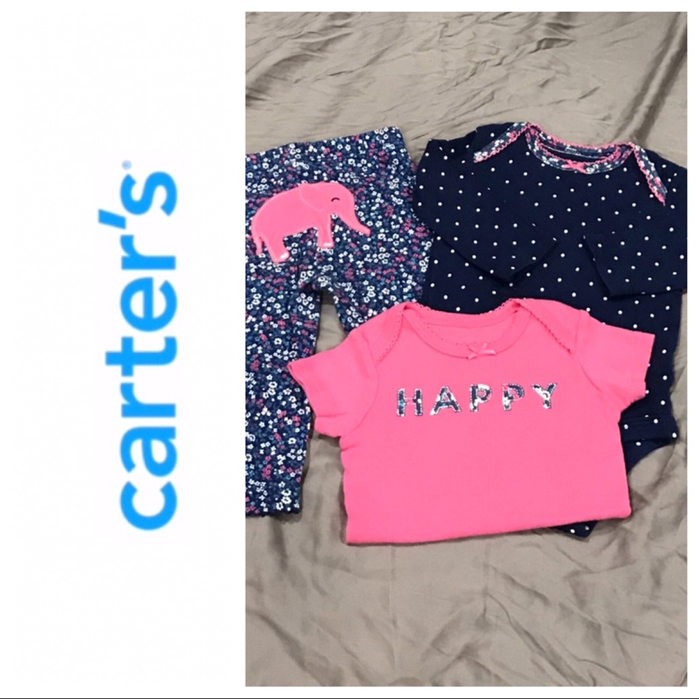 🔴SOLD🔴 Carter’s Floral Elephant Set
